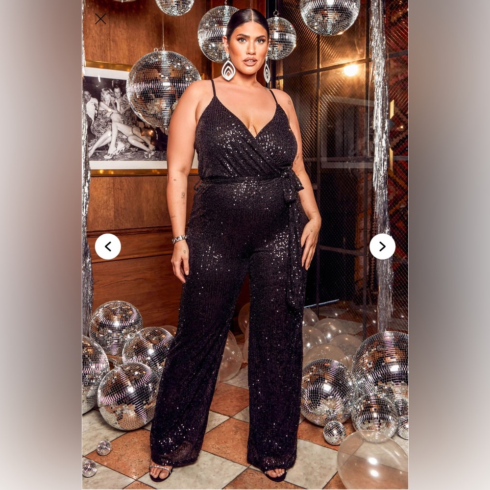 Black Sequin Jumpsuit